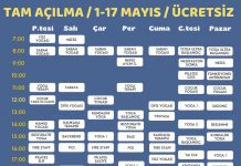 1-17 Mayıs Eğitim Programı