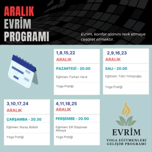 Evrim Aralık Ayı Programı