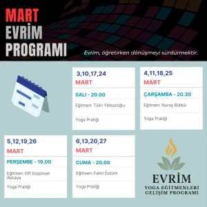 EVRİM Mart Ayı Programı