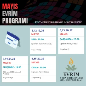 EVRİM Mayıs Ayı Programı