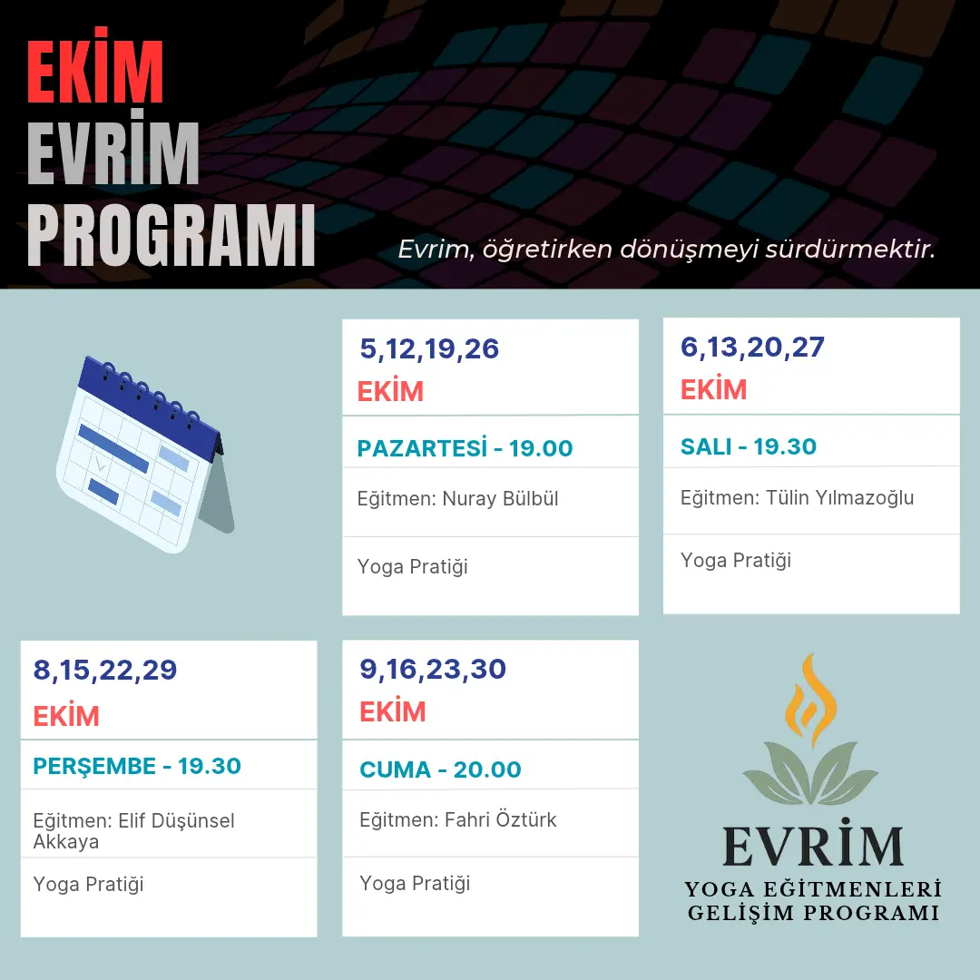 EVRİM Ekim Ayı Programı